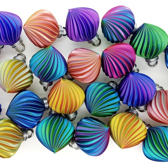 Teeny Tiny Christmas; 20 Multicolor Small Ornaments for Miniature Christmas Trees, Mixed Colors, about 1 inch tall, Adorabilities; Category:Miniature Ornaments; Image:1